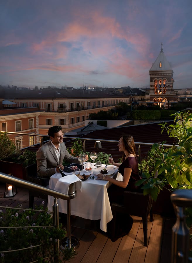 Ambrosia Rooftop Restaurant Bar Hotel Artemide Rome